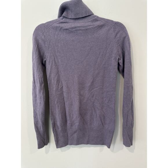 J. Crew Purple 100% Cashmere Turtleneck Sweater - Women’s Size Small 2199 - Picture 2 of 6